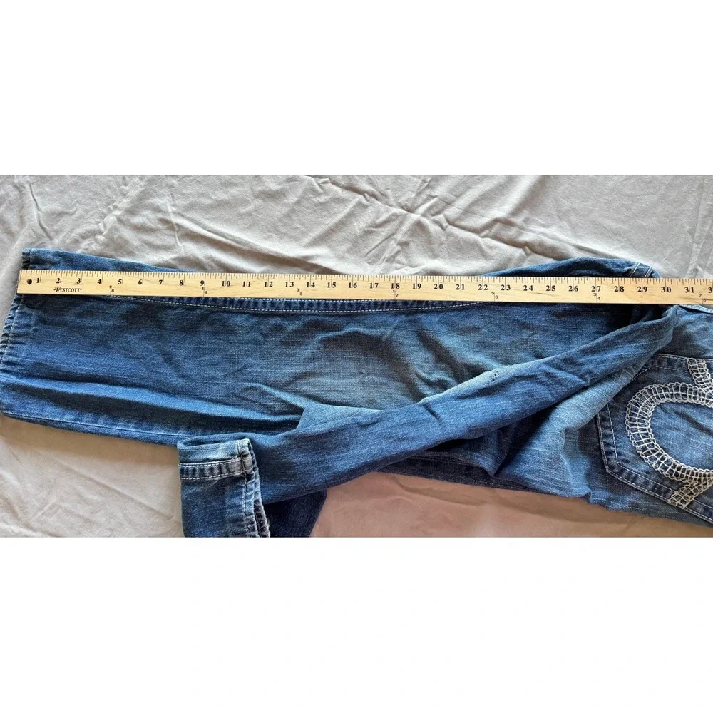 True Religion Bobby Straight Distressed Jeans Mens 32 Medium Wash USA Made
